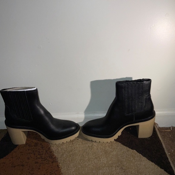 Dolce Vita H2O Waterproof Black Leather Booties – Size 8, New with Tags - Picture 6 of 10